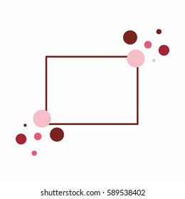 Template stylized framework in the form of a square with decorated edges