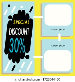 template summer sale blue vector