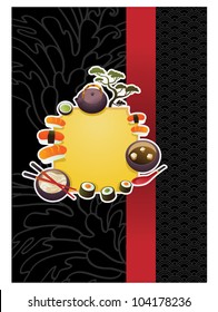 Template of sushi menu