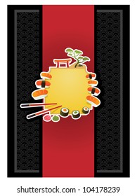 Template of sushi menu