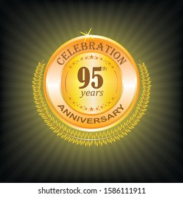 Template symbol 95 Years Anniversary Vector Illustration