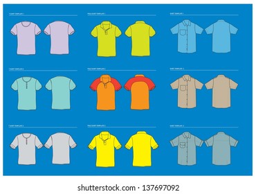 template t shirt vector