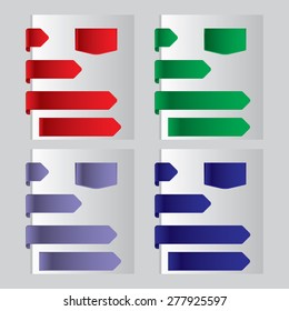 template tab options banners different colors