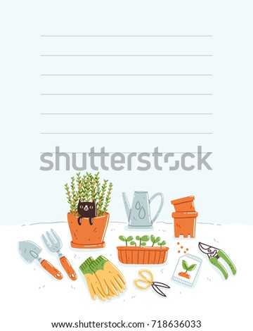 template taking notes garden theme vector stock vector royalty free template for taking notes