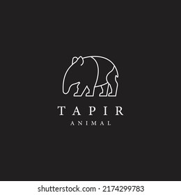 Template tapir animal vector logo design