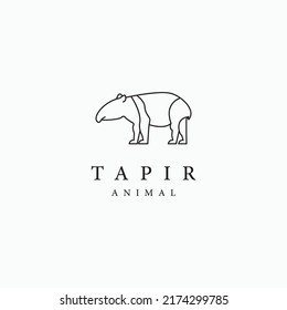 Template tapir animal vector logo design