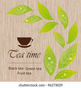 Template of a tea menu