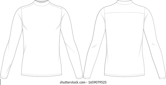 6,691 Fashion technical drawing long sleeve shirt Images, Stock Photos ...