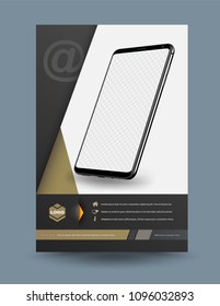 Template for technology application on smartphone. Vector illustration.