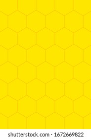 Plantilla para los peines de abejas de texto en un fondo amarillo. Colocar texto.  Afiche. La apicultura. Miel con peines de miel. Imagen vectorial