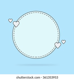 Template for the text bubble quotes, love messages, congratulations. Vector illustration