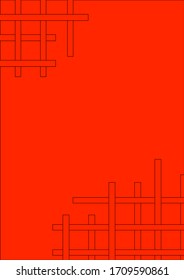 Template for text cell on a red background. Place for text. Background image. Poster. Advertising. Free place . Abstraction. Vector image.
