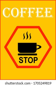 Plantilla para texto para café café café café café café café café. Colocar texto. Afiche. Bulet. Publicidad. Cafetería junto a la carretera. Café en la carretera. Café de exhibición. Tómate una taza de café.