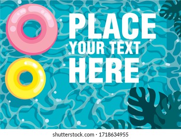 a template for text depicting swimming pool 