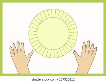 template for text with empty plate