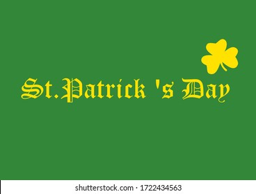 Vorlage für Text mit Farnblättern zum St. Patrick's Day. Urlaub. Platz für Text. Hintergrund, Vektorbild. Poster. Werbung auf der Plakatwand.