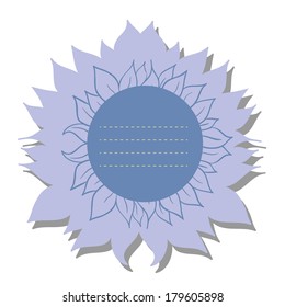 template for text in the form of a flower, vector format