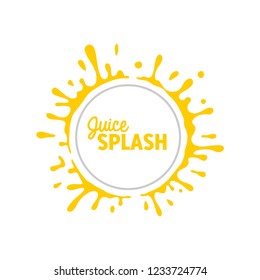 Template Text Frame Yellow Color Splash Vector