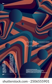 Template for text information. A composition of geometric shapes. Vector illustration. Graphic elements for design and creativity. Modern poster. Abstract background.
