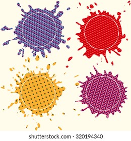 Template for text or photo. Blots. Speech bubbles. Vector set.