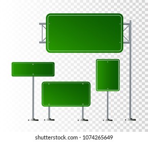 Template for a text in road signs vector illustration