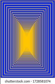 Template for text vector volumetric image of the tunnel. Abstraction. Background image. Poster. Advertising on the billboard. Photo frame.
