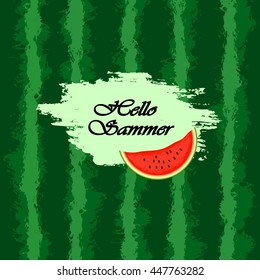 Template for text. Watermelon background.