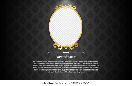 Template thai pattern background for card, advertising, web site, flyers, posters with modern line Thai pattern traditional concept. Perfect realistic