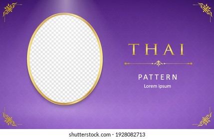 Template thai pattern background for greeting card, advertising, web site, flyers, posters with modern line Thai pattern traditional concept. Perfect realistic