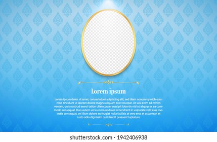 Template thai pattern background for greeting card, advertising, web site, flyers, posters with modern line Thai pattern traditional concept. Perfect realistic