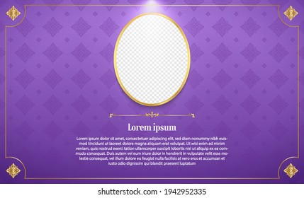 Template thai pattern background for greeting card, advertising, web site, flyers, posters with modern line Thai pattern traditional concept. Perfect realistic