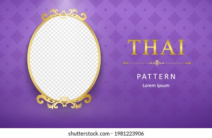 Template thai pattern background for greeting card, advertising, web site, flyers, posters with modern line Thai pattern traditional concept. Perfect realistic