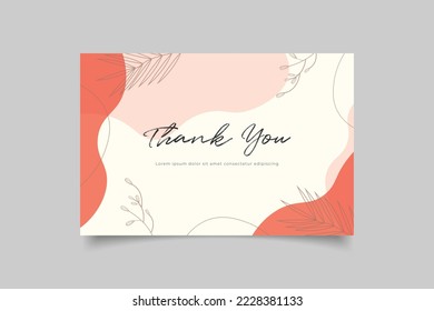 template thank you card ,vector illustration eps 10