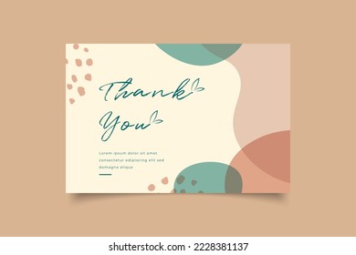 template thank you card ,vector illustration eps 10