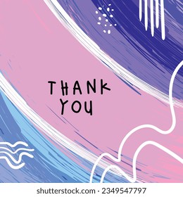 template thank you card ,vector illustration