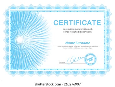 Template that is used in certificate, currency and diplomas