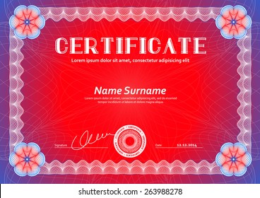 Template that is used in certificate, currency and diplomas