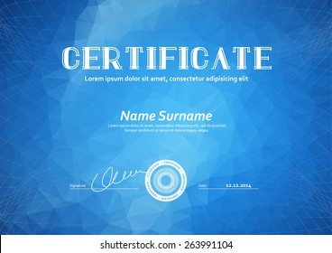 Template that is used in certificate, currency and diplomas