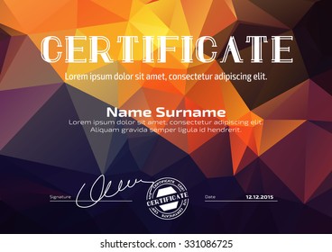 Template that is used in certificate, currency and diplomas