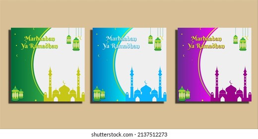Template theme ramadhan greeting design