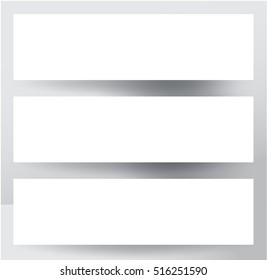 template three white horizontal banner