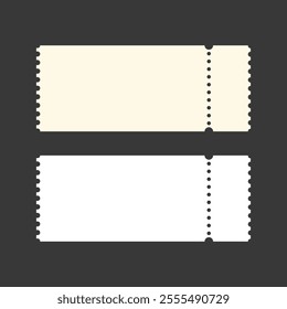 Template ticket vector on dark gray color background for decoration