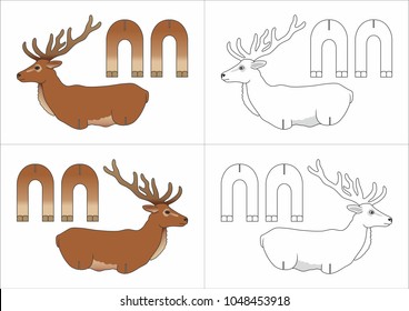 template toy deer made of paper
