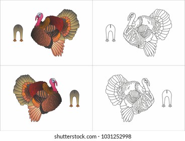 template toy turkey made of paper