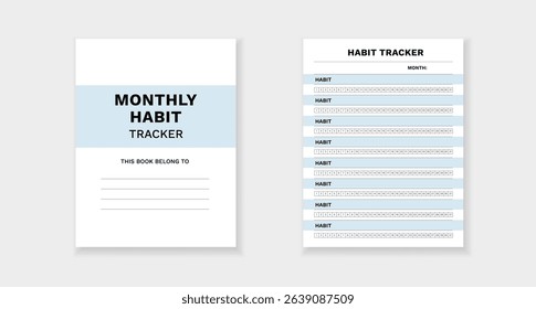 Template for tracking monthly habits. ideal for organizing goals and improving personal progress.