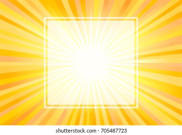 Template with transparent square on yellow light background poster vector