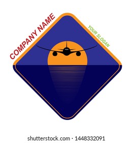 template for travel company logo, travel company, flat design