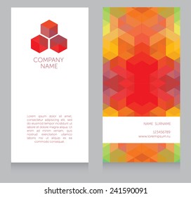 template for trendy business card, vector illustration