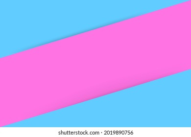 Triángulo de plantilla azul y rosa con sombra diagonal suave para diseño de elementos o partes
