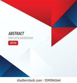 template triangle Red and Blue Color